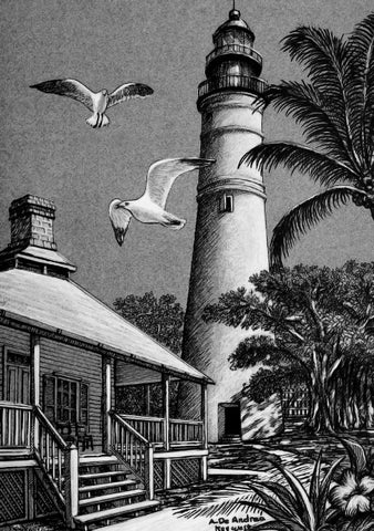 SV3 - Lighthouse Pen and Ink