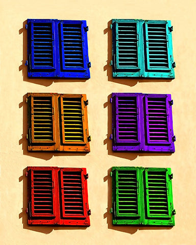Six Colored Shutters